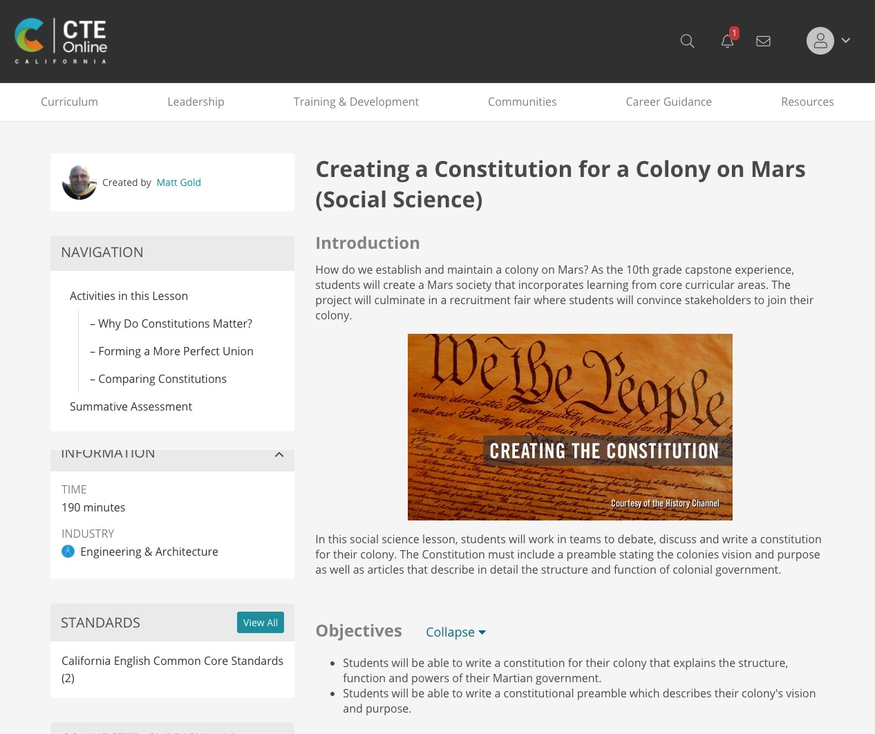 Creating a Constitution for a Colony on Mars