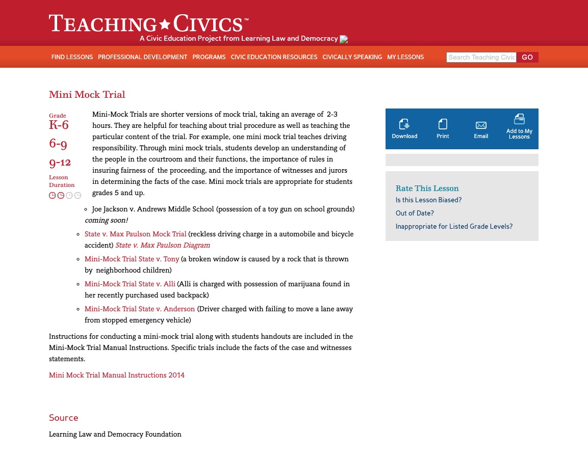 Mini Mock Trial